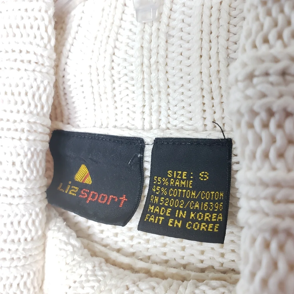 Vintage Liz Claiborne Cottagecore Turtleneck Sweater Size Small